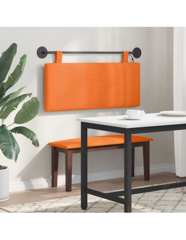 Testiera sospesa Con luce LED Arancione Tessuto in Cords