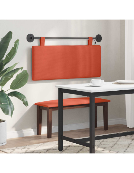 Testiera sospesa Con luce LED Rosso Arancio Tessuto in Cords