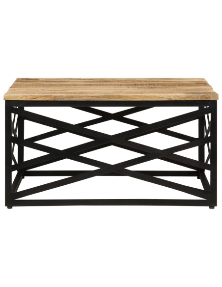 Tavolino da Caffè 68x68x35 cm in Legno Massello di Mango