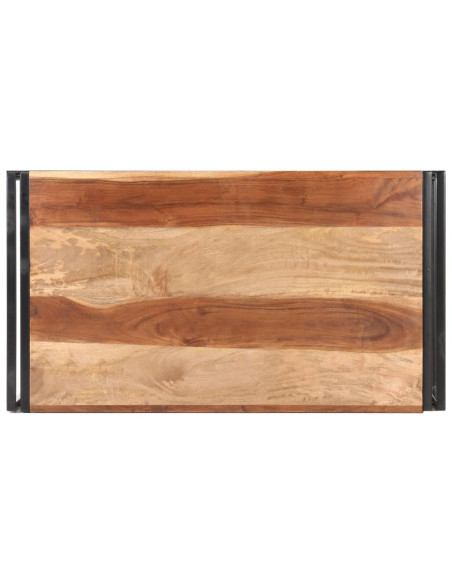 Tavolino 100x55x45cm in Massello Acacia con Finitura Sheesham