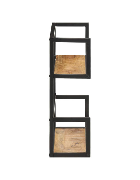 Scaffale a Muro 80x20x60 cm in Legno di Mango Grezzo