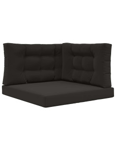 Cuscino per divano da esterno 3 pcs Nero Poliestere 2