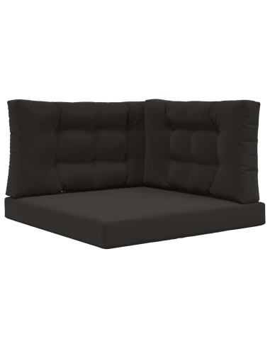 Cuscino per divano da esterno 3 pcs Nero Poliestere