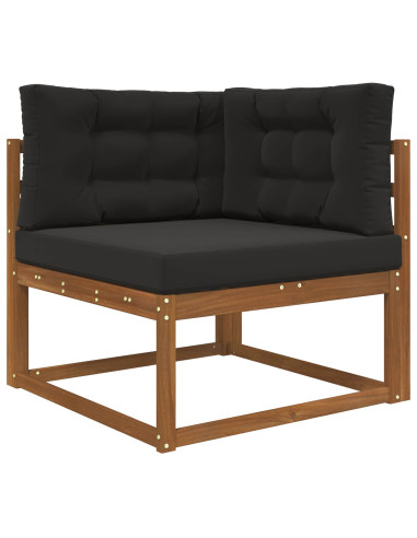 Cuscino per divano da esterno 3 pcs Nero Poliestere