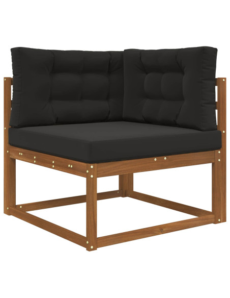 Cuscino per divano da esterno 3 pcs Nero Poliestere