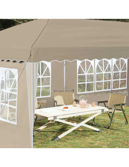 Tenda per feste a pop-up 575 x 289 x 245 cm Crema