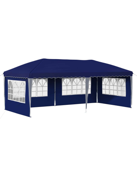 Tenda per feste a pop-up 575 x 289 x 245 cm Blu