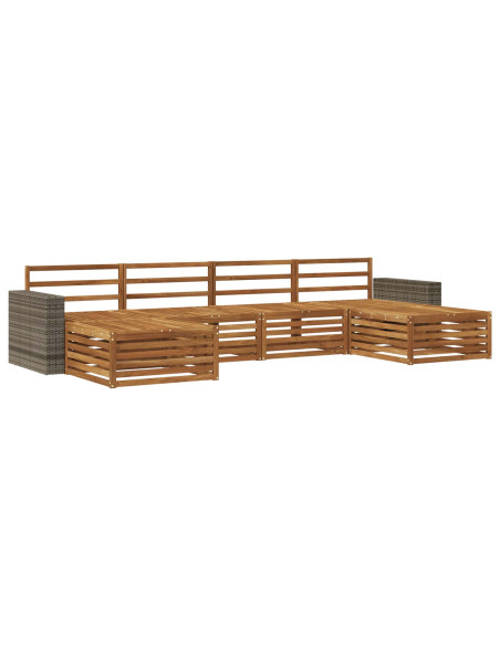 Set divani 6 pcs Legno di Acacia Massello