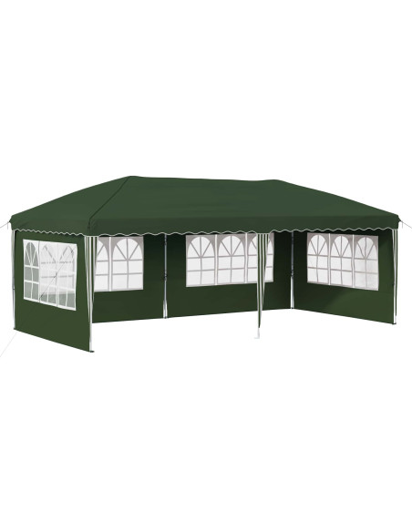 Tenda per feste a pop-up 575 x 289 x 245 cm Verde