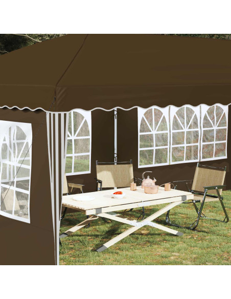 Tenda per feste a pop-up 575 x 289 x 245 cm Tortora