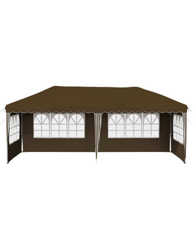 Tenda per feste a pop-up 575 x 289 x 245 cm Tortora
