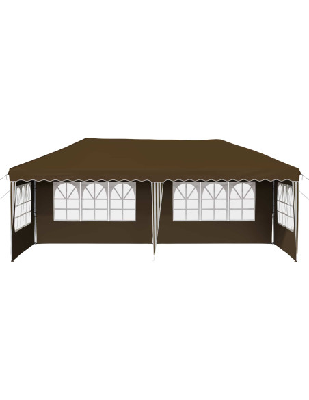 Tenda per feste a pop-up 575 x 289 x 245 cm Tortora