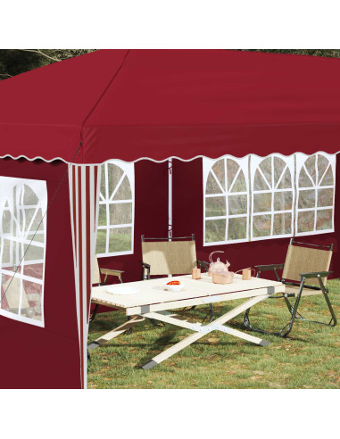 Tenda per feste a pop-up 575 x 289 x 245 cm Borgogna