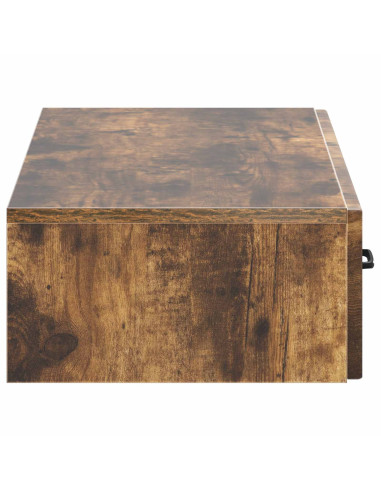 Tavolino da Parete Laterale Rovere Fumo 87,5 x 34,5 x 17 cm