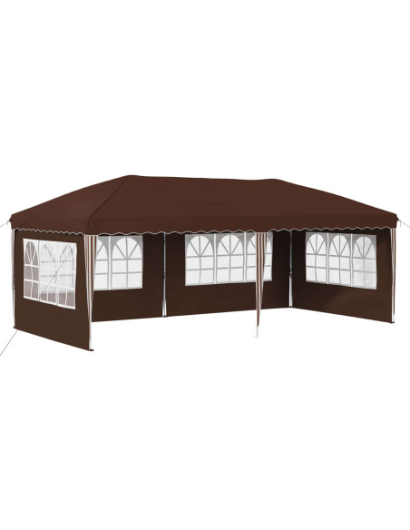 Tenda per feste a pop-up 575 x 289 x 245 cm Marrone