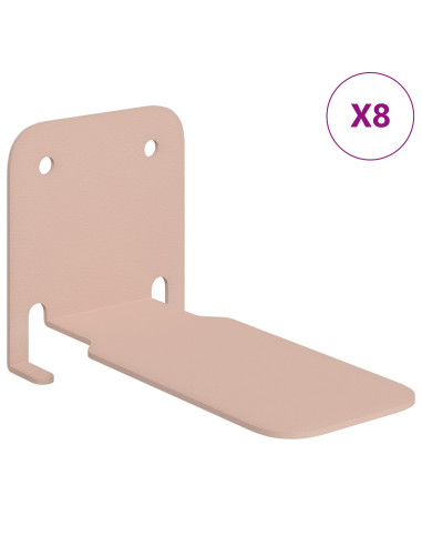Mensola sospesa con lo scaffale 8 pcs Rosa 6 x 10,8 x 6,6 cm