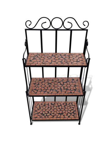 Piedistallo per Piante Terracotta con Mosaico