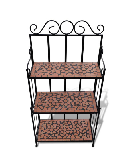 Piedistallo per Piante Terracotta con Mosaico