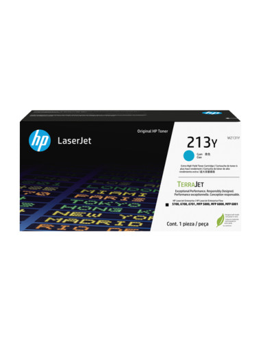 HP Cartuccia toner originale ciano ad altissima capacità LaserJet 213Y