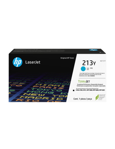 HP Cartuccia toner originale ciano ad altissima capacità LaserJet 213Y