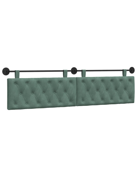 Testata appesa Verde Mare 210 x 55 x 7 cm Velluto