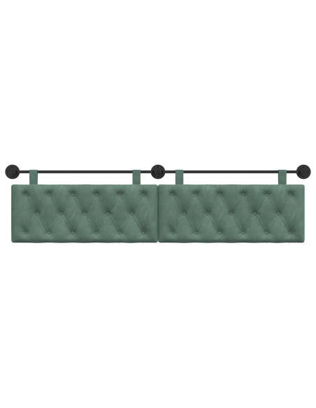 Testata appesa Verde Mare 210 x 55 x 7 cm Velluto