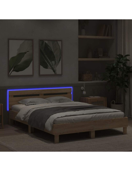 Struttura del letto Sonoma 152 x 203 cm Legno multistrato
