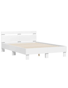 Struttura del letto Bianco 137 x 190 cm Legno multistrato 2