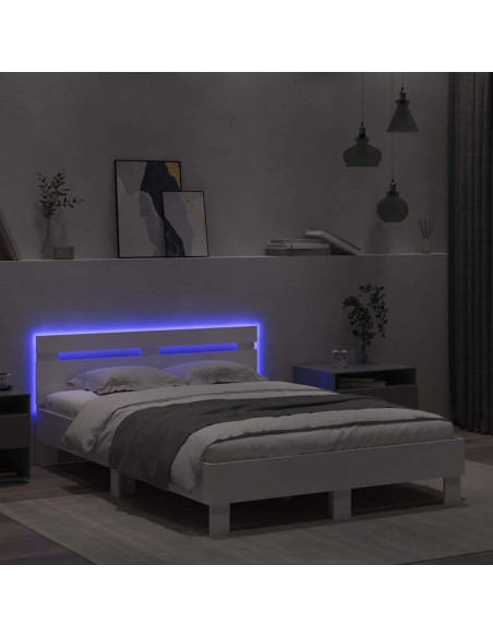Struttura del letto Bianco 137 x 190 cm Legno multistrato