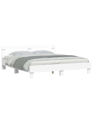 Struttura del letto Bianco 193 x 203 cm Legno multistrato