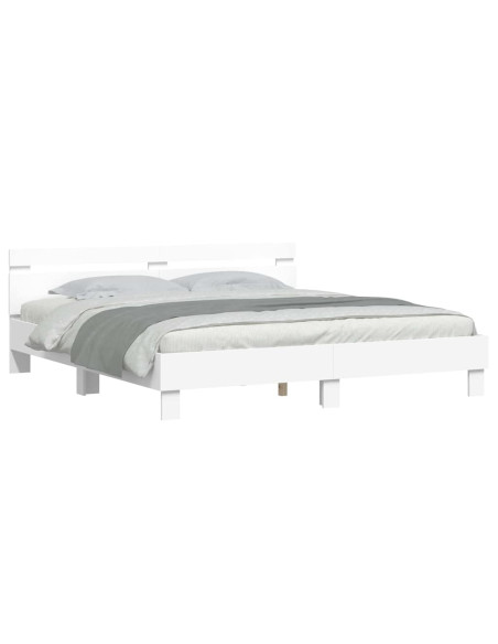 Struttura del letto Bianco 193 x 203 cm Legno multistrato