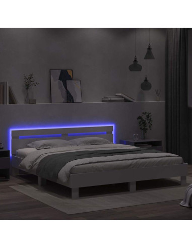 Struttura del letto Bianco 193 x 203 cm Legno multistrato