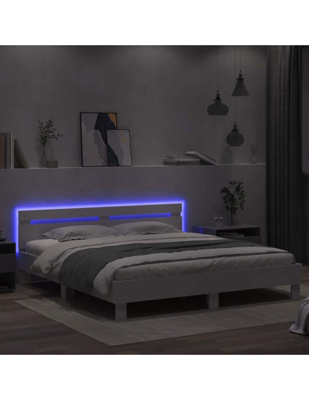 Struttura del letto Bianco 193 x 203 cm Legno multistrato
