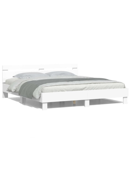 Struttura del letto Bianco 193 x 203 cm Legno multistrato
