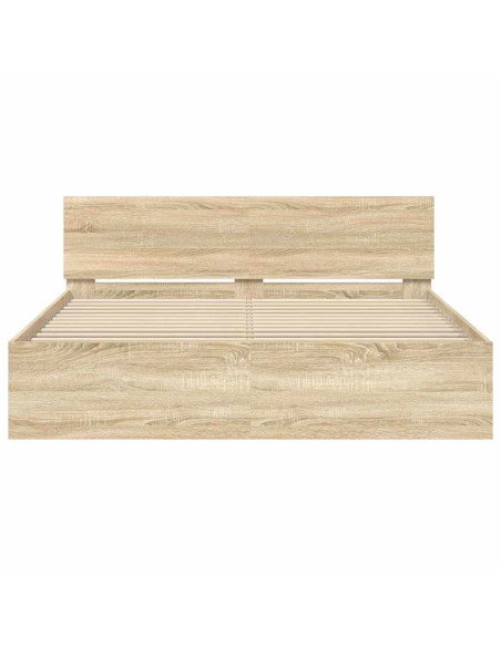 Struttura del letto Sonoma 152 x 203 cm Legno multistrato