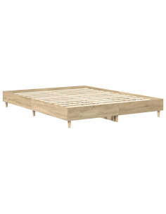 Struttura del letto 2 pcs Sonoma 152 x 203 cm Legno multistrato 2