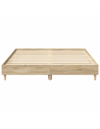 Struttura del letto 2 pcs Sonoma 152 x 203 cm Legno multistrato