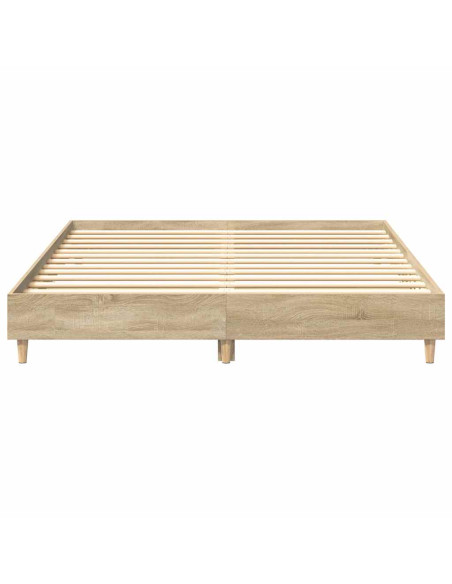 Struttura del letto 2 pcs Sonoma 152 x 203 cm Legno multistrato