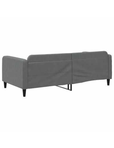 Letto da Giorno Grigio Scuro 100x190 cm in Tessuto