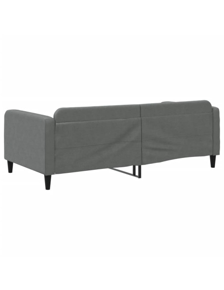 Letto da Giorno Grigio Scuro 100x190 cm in Tessuto