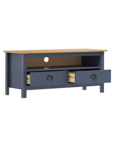 Mobile Porta TV Hill Grigio 110x40x47 cm in Legno di Pino