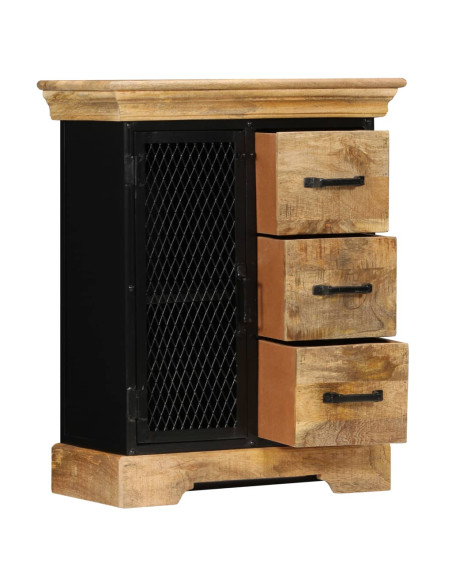 Credenza 60x30x75 cm in Legno Massello di Mango