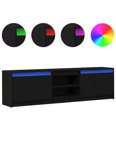 Unità TV 2 pcs Nero 180 x 34 x 50 cm Legno multistrato