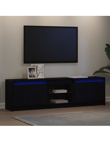 Unità TV 2 pcs Nero 180 x 34 x 50 cm Legno multistrato