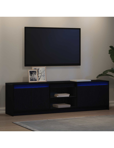 Unità TV 2 pcs Nero 180 x 34 x 50 cm Legno multistrato