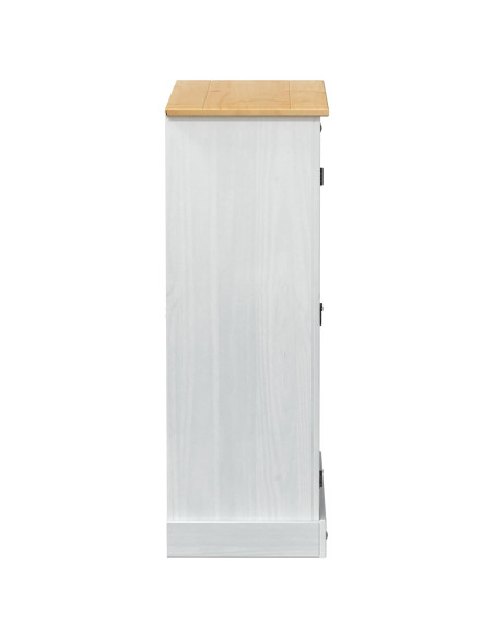 Mobile per scarpe Bianco 86 x 38.5 x 1080 cm Pino massello