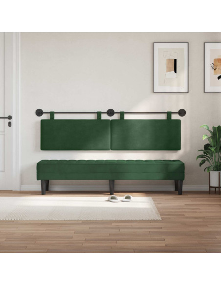 Testata appesa Verde Giungla 190 x 55 x 5 cm Tessuto in Cords
