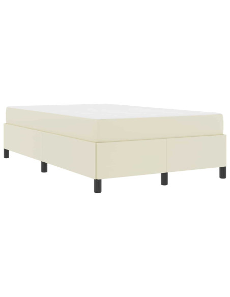 Struttura del letto con materasso Crema 120 x 200 cm Tessuto