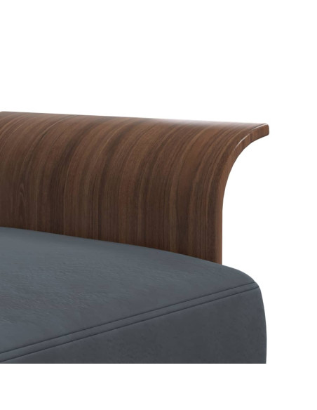 Divano Letto a L Grigio Scuro 279x140x70 cm in Velluto