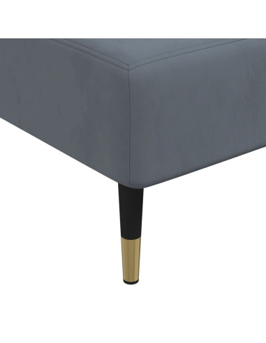 Divano Letto a L Grigio Scuro 279x140x70 cm in Velluto